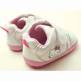 Big Sale New Baby Girls White Pink Kitty Walking Shoes 12 18 Month 