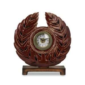  Laurel Ceramic Analog Clock with Roman Numeral Face