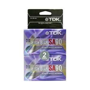  TDK SA Audio Tape Cassette, High Bias, 90 Minutes 2pk 
