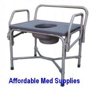 Bedside Commode   Drop Arm   Bariatric Heavy Duty 850 Pound Weight 