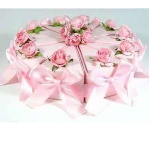 whole elegant pink cake shape wedding candy box gift box wedding favor 