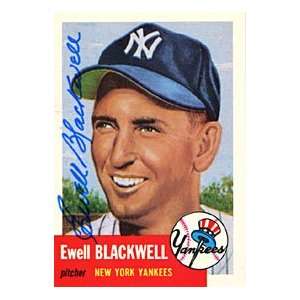  Ewell Blackwell Autographed / Signed Topps No.31 New York 