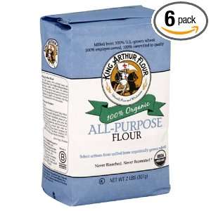 King Arthur Flour Flour Artisan Organic, 32 Ounce (Pack of 6)  