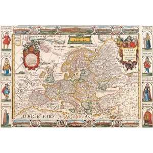  Nicholas Visscher   Antique Map   Nova Europa, 1652 Canvas 