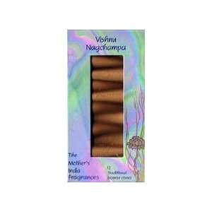  Vishnu Nag Champa   Mothers India Fragrances 12 Cones 