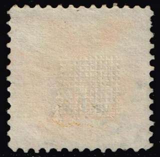 US stamp#116 10c Yellow 1869 Pictorial issue used stamp BLACK GRID 