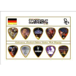  Scorpions Premium Celluloid Guitar Picks Display Limited 