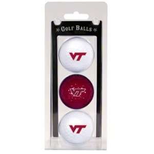  Virginia Tech Hokies Team Logo Three Golf Ball Pack   Golf 