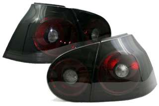 06 09 VW GOLF MK5 BLACK CHERRY RED TAIL LIGHTS SMOKE  