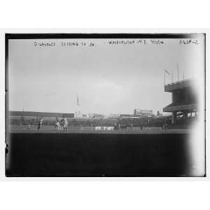   New York AL, sliding into third base vs. Washington AL baseball 1916