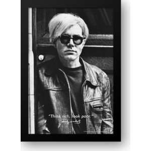  Andy Warhol   Black & White Self Portrait 28x40 Framed Art 