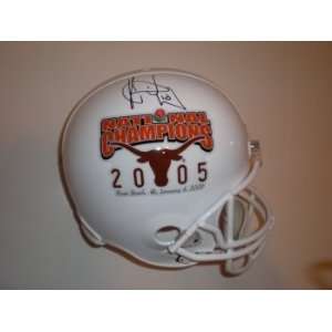  Vince Young Signed Texas Full Size Helmet Sports 