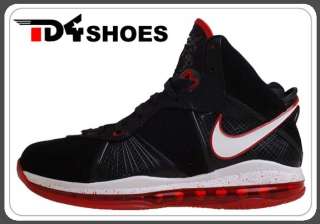 Nike LeBron VIII 8 Black Red Air Max Basketball Shoes  