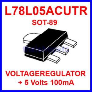 10 x L78L05AC L78L05 Voltage Regulator SOT 89 5V 100mA  