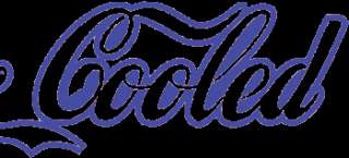 Air Cooled NEW BLUE Outline CoKe Font VW Decal Sticker  