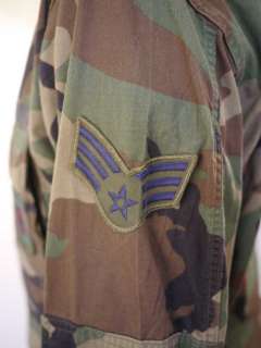 Vintage US AIRFORCE 167th Airlift Wing WOODLAND CAMO FIELD JACKET 