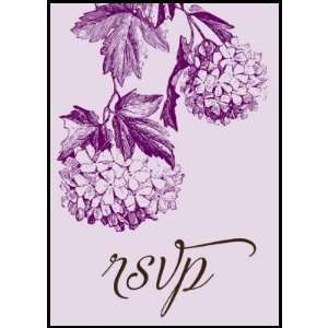  Purple Hydrangea rsvp stamp