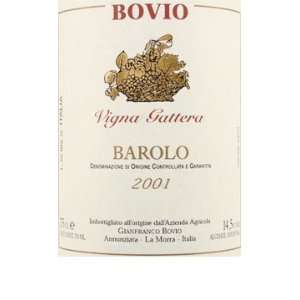  2001 Bovio Barolo Vigna Gattera 750ml Grocery & Gourmet 