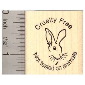  Cruelty Free Rabbit Not Tested on Animals Rubber Stamp 