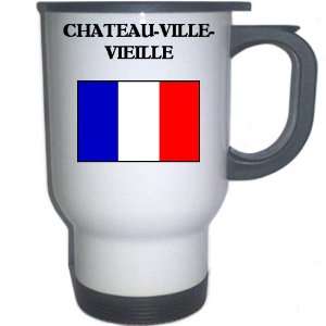  France   CHATEAU VILLE VIEILLE White Stainless Steel Mug 