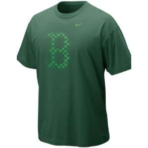  Boston Red Sox Nike Green St. Patricks Team Logo T Shirt 