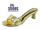 GOLD VITA Women Dressy Party Slide Sandal Size 6.5