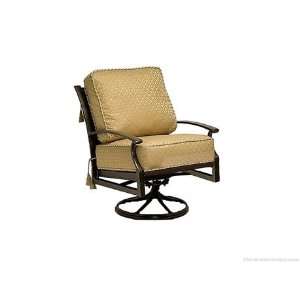 Woodard Sheridan Cast Aluminum Swivel Rocking Lounge Patio Chair Slat 