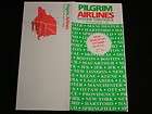 Vintage AIRLINES TIME TABLE  PILGRIM AIRLINESDec. 1, 19