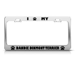  Dandie Dinmont Terrier Dog Dogs Metal license plate frame 