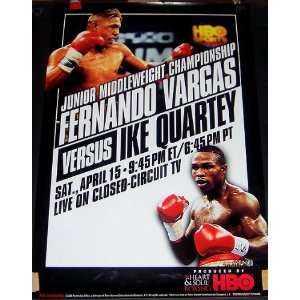  Quartey Vs Vargas 2000 Boxing Poster (Sports Memorabilia 
