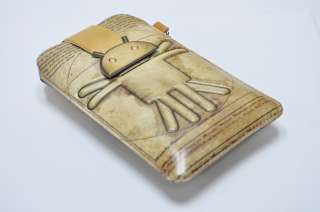 Cartoon Leather Cover Android Da Vinci Case for iPhone 4 4S Samsung 