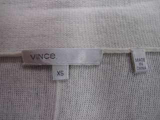 Vince White Long Sleeve Draped Light Weight Sweater XS  