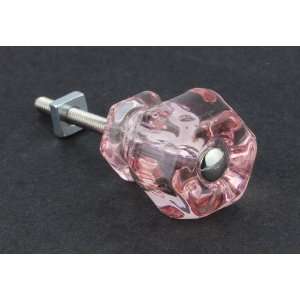  Depression Pink Glass Knob 1 1/4 K39 GK 3P