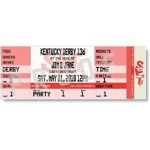  Red Kentucky Derby Race Ticket Invitations Health 