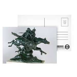 Ruggiero and Angelica (bronze) by Antoine Louis Barye   Postcard (Pack 