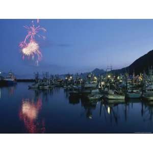  Fourth of July Fireworks Display Above Kodiak Harbor 