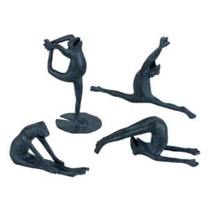  Andrea By Sadek 4 Assorted Yoga Frogs   Blue Slate Patio 