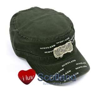  Baseball Cap Lion Saltire Distressed Print Army Cap Olive 