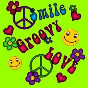  Smile Groovy Love Peace Sticker