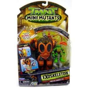  TMNT Mini Mutants Subway eXoskeleton Michelangelo Toys 