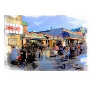  Baach Cafe, Venice, California Giclee Poster Print by 