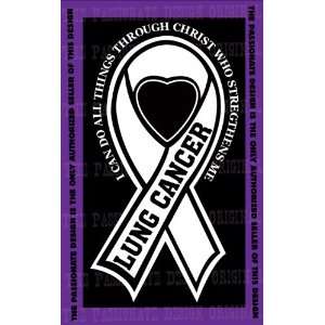 Lung Cancer Ribbon Decal 8 X 14