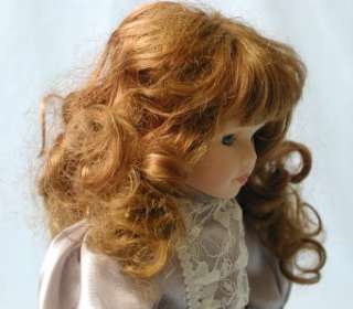Goldenvale Porcelain Doll Red Hair Blue Eyes Vivien  