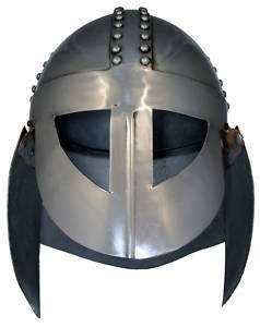 Viking Armor Helmet with Faceguard Metal Full Size Authentic Replica 