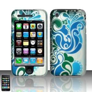 com BLUE WAVES Hard Rubber Feel Plastic Design Case for Apple iPhone 