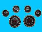 TPI 6 Gauge Set BLACK All Electric with mechanical speedometer 3 3/8 