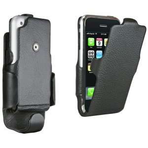  New Black Leather Flip Case Holster For Apple iPhone Electronics