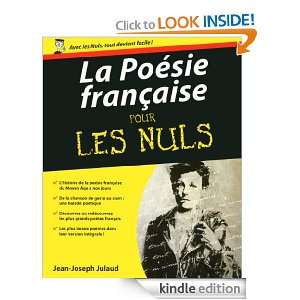 La Poésie française Pour les Nuls (French Edition) Jean Joseph 
