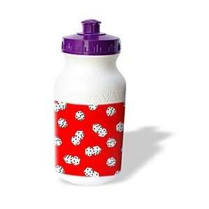 Janna Salak Designs Bunco   Red and White Dice Print   Water Bottles