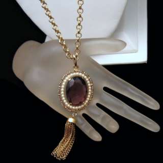   avon large purple pendant necklace description a very beautiful